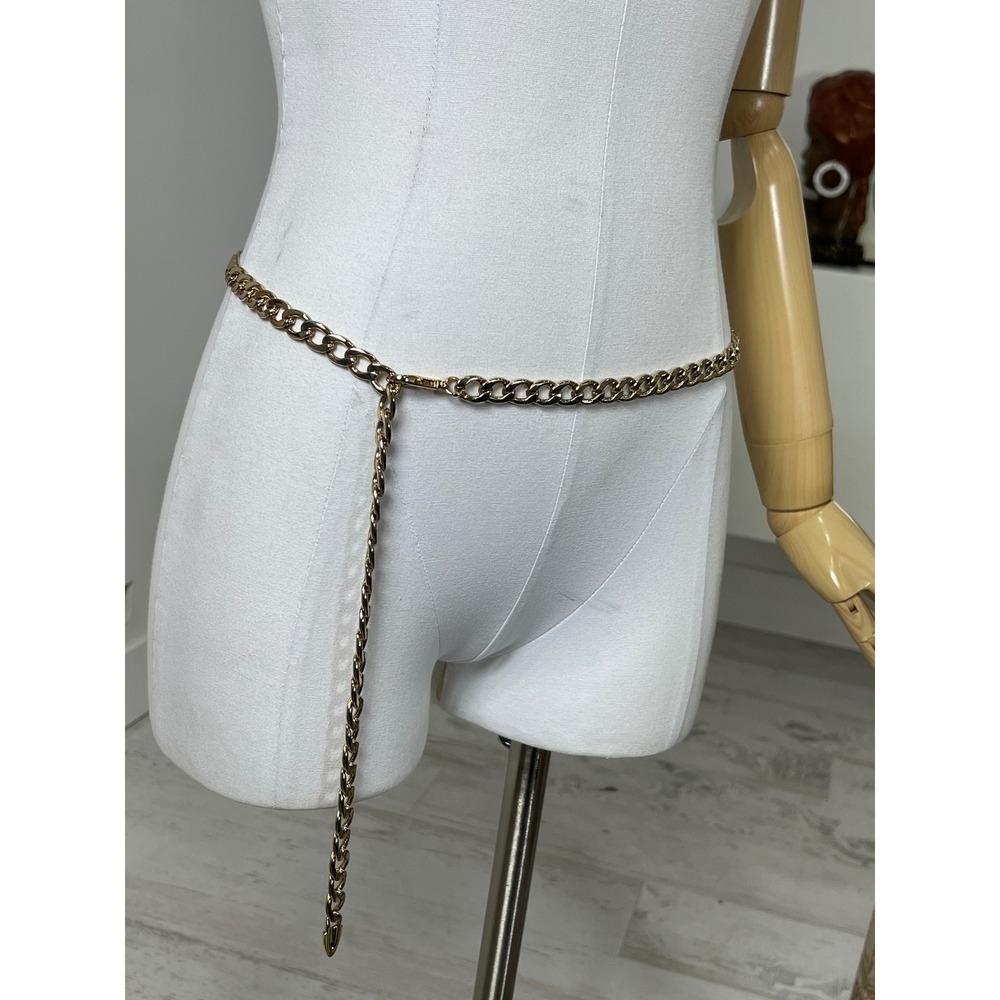 Gold Tone Chunky Chain Belt One Size Fits Most‎